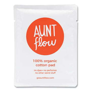 Aunt Flow® 100% Organic Cotton Day Pads With Wings, Regular, 500-carton freeshipping - TVN Wholesale
